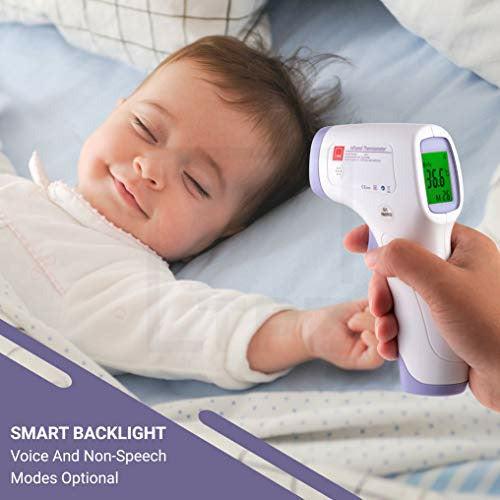 TPZ No Touch Infrared Forehead Thermometer | Thermometer Suitable for Baby and Adult | Use with Instant Read | for Fever, Medical Digital Body (1) 1