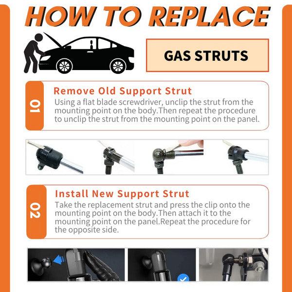 JINGLINGKJ Trunk Struts for 1991-1992 Re-nault 19 Cabriolet D53 Convertible Rear Boot Tailgate Gas Dampers Lift Supports 157MM 6000070253 783536 TWO YEARS WARRANTY 4