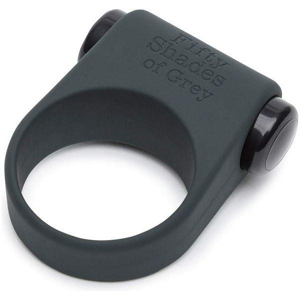 Fifty Shades of Grey Feel It, Baby! Black Silicone Vibrating Love Ring - Stretchy, Body Safe 0