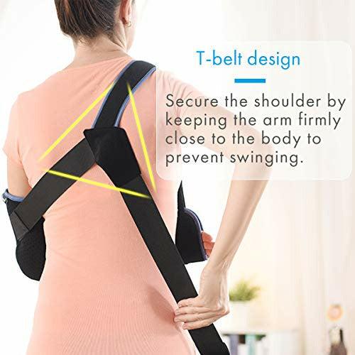 Velpeau Arm Sling Shoulder Immobilizer - Rotator Cuff Support Brace - Comfortable Medical Sling for Shoulder Injury, Left and Right Arm, Men and Women, for Broken, Dislocated, Fracture(M) 2