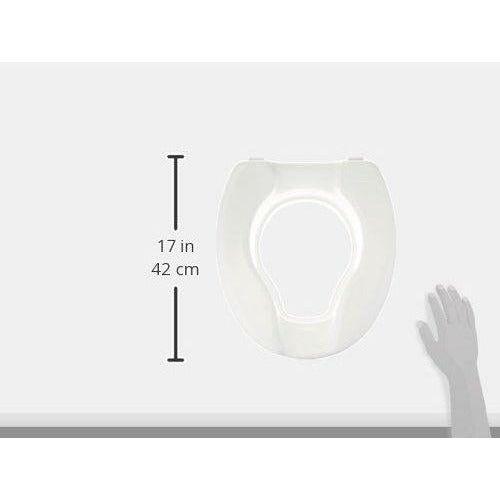 Homecraft Savanah Raised Toilet Seat, 5 1/4" High Elevated Toilet Seat Locks Onto Toilets, Portable Assistance Commode Seat with Sturdy Brackets, Medical Aid for Elderly, Disabled, Limited Mobility 3