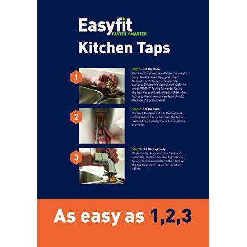 Bristan J SFSNK EF ST Java Single Flow Easyfit Kitchen Sink Mixer Tap with Swivel Spout, Steel 3
