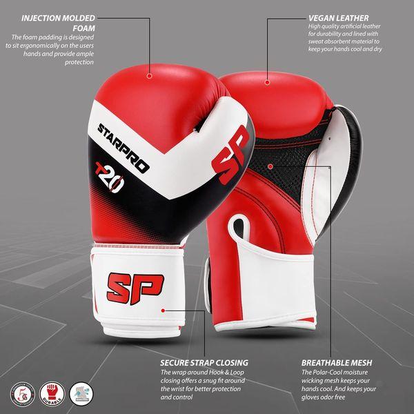 Starpro T20 Kids Boxing Gloves for Bag Training, Sparring, Junior Boxing Gloves for Boys & Girls - 4oz, 6oz 4