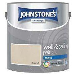 Johnstone's 304031 - Wall and Ceiling Paint Matt - Interior Paint - Contemporary Finish - Suitable for Interior Walls and Ceilings - Seashell - 2.5 L 0
