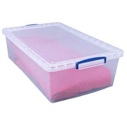 Really Useful Products 43 Litre Box, Nestable Clear, Pack of 3 in Card 0