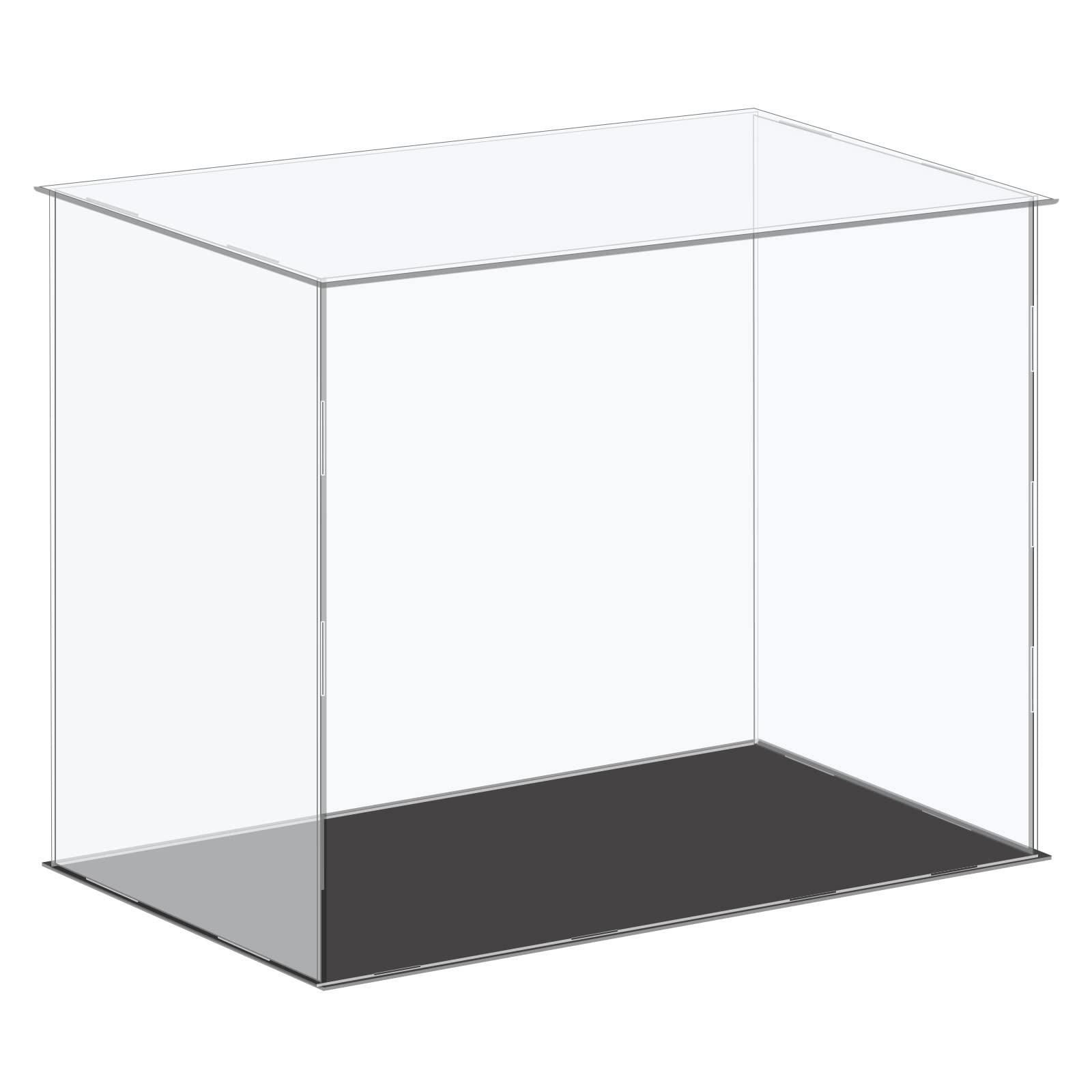 sourcing map Acrylic Display Case Plastic Box Cube Storage Box Clear Small Assemble Dustproof Showcase 41x26x35.5cm for Collectibles Items 0