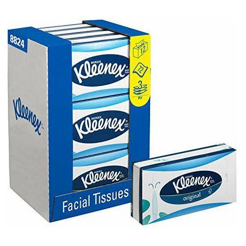Kleenex Facial Tissues 8824 - 3 Ply Boxed Tissues - 12 Flat Tissue Boxes x 72 White Facial Tissues (864 Sheets) 0