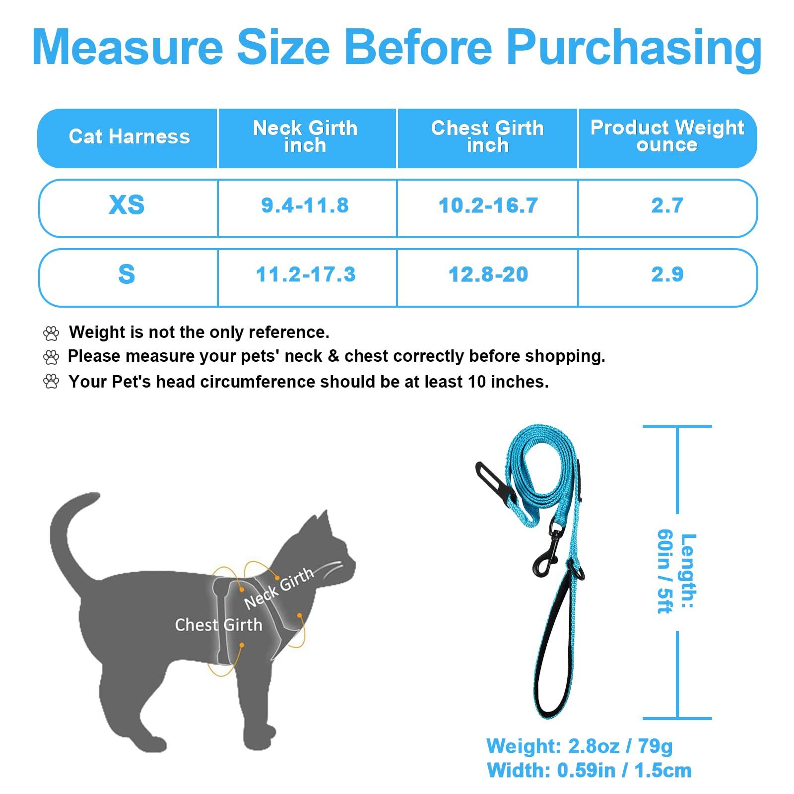 PetBonus Cat Harness and Lead Set,Adjustable Cat Harness Escape Proof Walking Kitten Vest Harnesses,Easy Control Breathable Cat Lead and Harness Set with Reflective Strips for Cats (Orange, S) 1