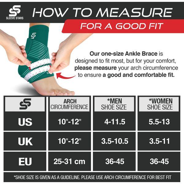 Sleeve Stars Ankle Brace for Sprained Ankle, Plantar Fasciitis Relief Achilles Tendonitis Brace, Ankle Support for Women & Men w/Strap, Heel Protector Wrap for Pain & Compression (Pair/Turquoise) 4