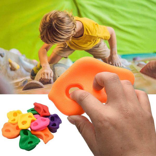 MOVKZACV 10Pcs Rock Climbing Holds for Kids, Coloured Wall Climbing Stones, Climbing Wall Grips for Tree House, Indoor&Outdoor Playground, Kids Climbing Frame, DIY Rock Stone Wall(size:10Pcs/set) 3