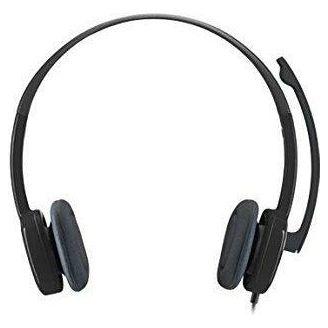 Logitech H151 Wired Headset, Stereo Headphones with Rotating Noise-Cancelling Microphone, 3.5 mm Audio Jack, In-Line Controls, PC/Mac/Laptop/Tablet/Smartphone - Black 1
