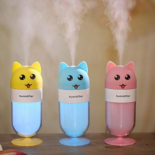 EMEO Desktop Mist Humidifiers Mini, Powered with Computer or Power Bank via USB, Portable Compact Humidifying with Auto Shut-off and LED Lights, for Office Desk, Car, Baby Room, Bedroom 3