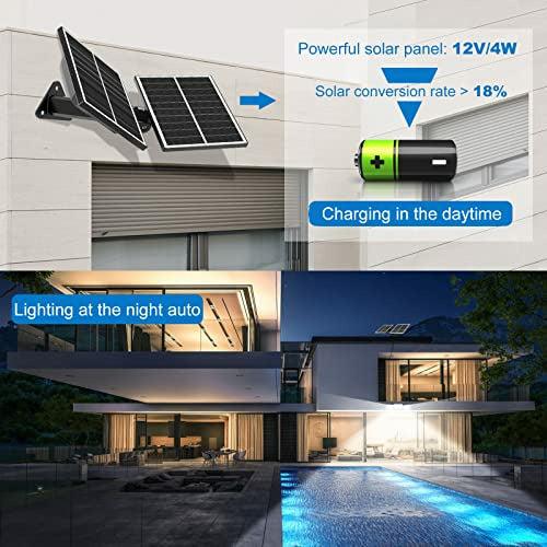 MEIHUA Solar Security Lights, Motion Sensor Solar Lights with 3 Adjustable Light Heads IP66 Waterproof Solar Security Lighting for Garden Garage Patio Yard Pathway Porch 1