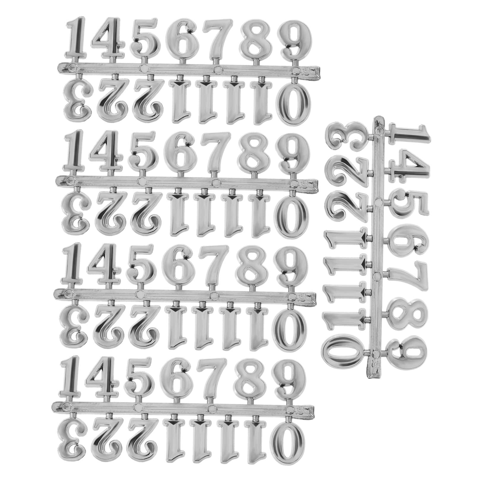 TOPBATHY 5 Sets Clock Number Plate Felt Kit DIY Kits Digital Wall Clocks Clock Number Replacement Adhesive Clock Numbers Clocks Numbers Replacements Decoration Clock Arabic Number Sticker