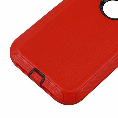 smartelf Compatible with iPhone X/Xs/10 Case Heavy Duty Shockproof Drop Proof Protective Cover Hard Shell for Apple iPhone Xs 5.8 inch-Red/Black 3