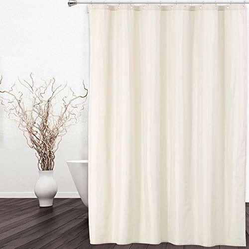 Hotel Quality 100% Waterproof Fabric Shower Curtain or Liner with Magnets for Bathroom, Ivory, 72 x 84 inches 0