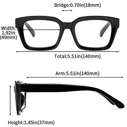 Suertree Reading Glasses,Computer Glasses Fashion Comfortable Glasses for Reading Multicolor Large Glasses Frames Spring Hinge Reader Aided Eyeglasses for Men Women BM541 1