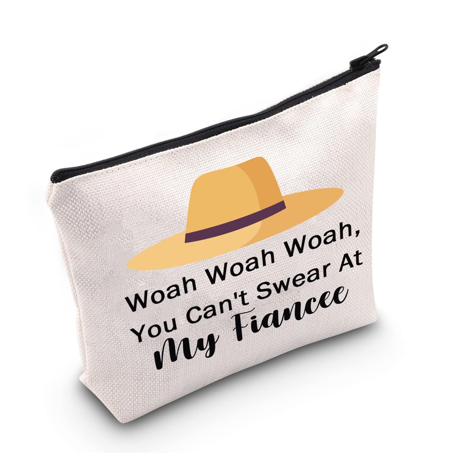 LEVLO Brother Movie Gift You Can't Swear At My Fiancee Makeup Bag Funny Fiancee Travel Zipper Pouch, At My Fiancee