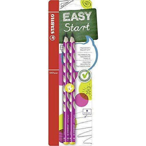 Handwriting Pencil - STABILO EASYgraph B Left Handed - Pink Pack of 2 0