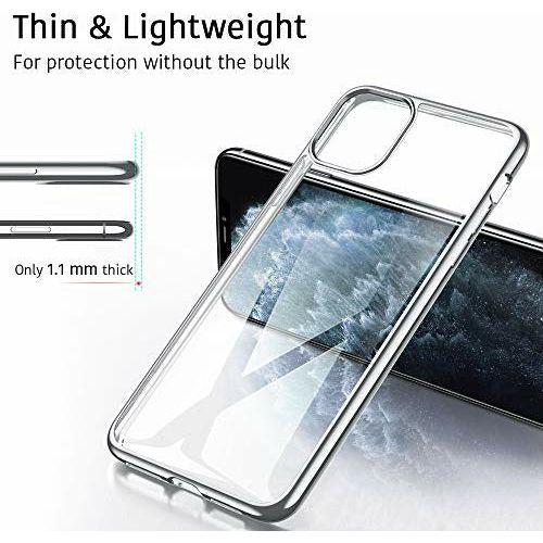 ESR Essential Zero Designed for iPhone 11 Pro Case, Slim Clear Soft TPU, Flexible Silicone Cover for iPhone 11 Pro, Black Frame 3