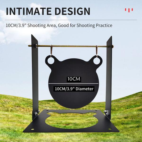 Indoor & Outdoor Shooting Metal Plinking Targets 4inch/10cm with Splatter Targets for Airsfot BB Gun Water Canon Slingshot Clay Ball 2