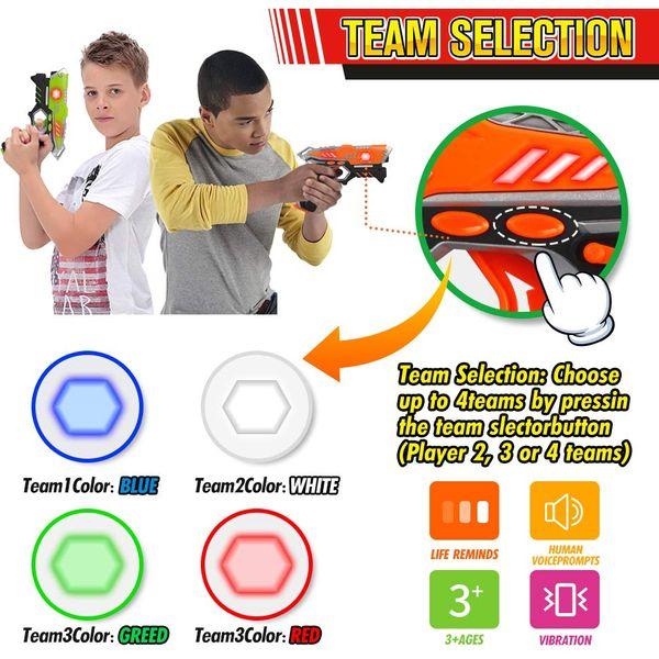 Laser Tag, Kidpal Lazer Tag Guns for Kids 4 Player Pack, Laser Tag Game for Kid With Gun And Vest For Boys Toy Age 8-10, Laser Gun Set For Kids 3+ age., Best Choice Laser Tag Party Favors 1