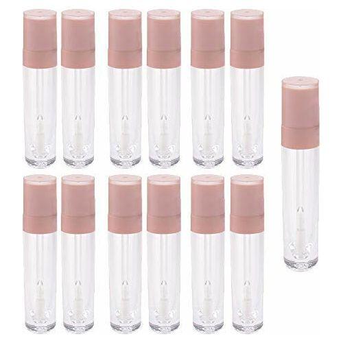 ICYANG 8ml Lip Gloss Tubes Clear Empty 30 Pieces Containers Mini Refillable Lip Balm Bottles Lip Glaze Samples with Wand Empty Plastic Lipstick Cosmetic Supplies for Travel DIY Makeup Orange
