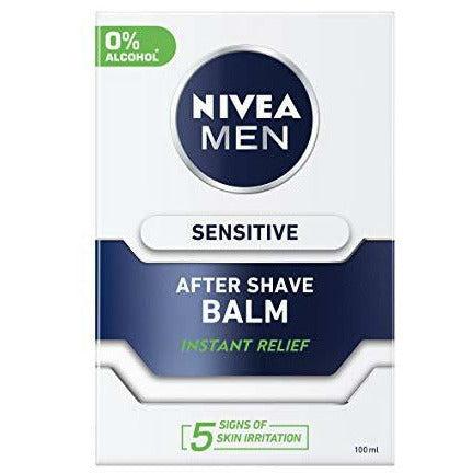 NIVEA MEN Sensitive Post Shave Balm with Zero Percent Alcohol, After Shave Balm for Men, Men's Skin Care and Shaving Essentials - Pack of 6 1