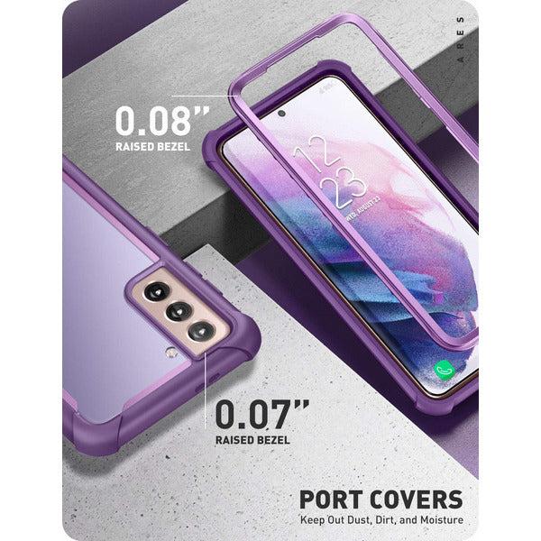 i-Blason Ares Series Case for Samsung Galaxy S21 5g (6.2 Inch), [Ares Series] Rugged Clear Bumper Case without Built-in Screen Protector for Galaxy S21 (2021 Release) (Purple1) 4