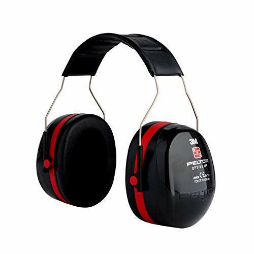 3M Peltor Optime III Earmuffs with Headband, 35 dB, (Black/Red) 1