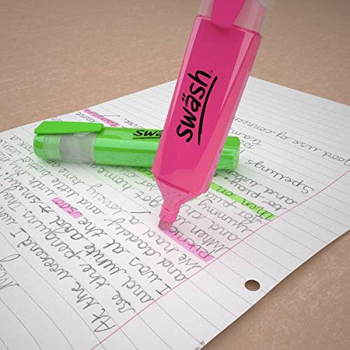SwÃ¤sh HLP48PK Premium Highlighter Pens for Schools and Students - Wedge Tip - Neon Pink (48 Pack of Markers) 1