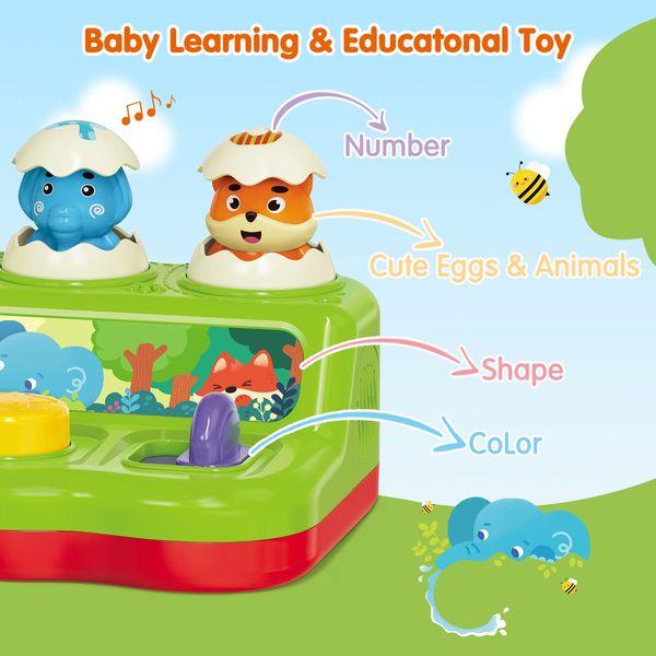 VATOS Baby Montessori Toys for 6 12 18 Months Toddlers - Musical Animals Pop Up Toy for 6 to 12 Months 1 Year Old Toddlers Boys Girls, Baby Interacticve Learning Educational Infant Toys Gifts 3