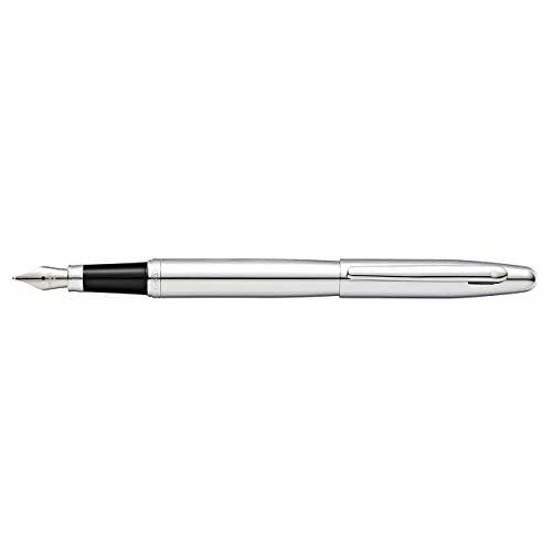 Sheaffer VFM - Refillable fountain pen with medium grade stainless steel nib, polished chrome with chrome trim 0