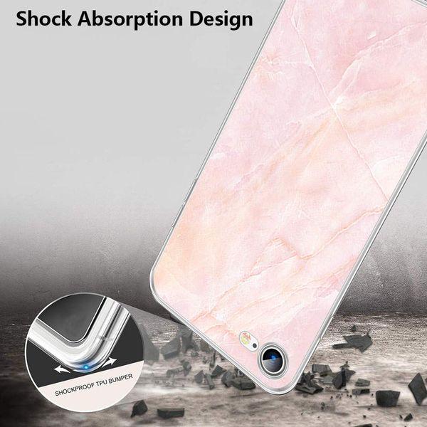 wonfurd iPhone SE 2020 Cases Marble Pattern - Bumper Case Slim-Fit Anti-Scratch Shock Proof TPU Girly Marble-Personalised Cover Clear Protective Skin for SE 2nd Generation 4.7-1 3
