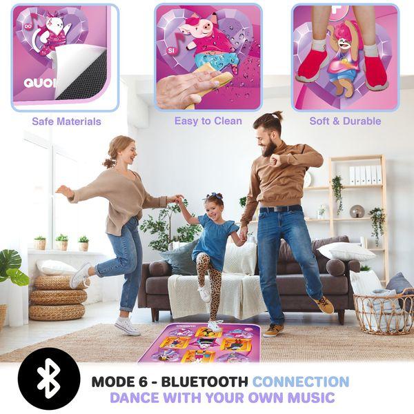 Quokka Music Dance Mat for Kids 4-8 - Musical Toys For 3 4 5 6 Year Old Girls and Boys - | Play Your Own Music with AUX/Bluetooth | 3 Speeds & 5 Volume Levels | - Dancing Floor Pad for 8-12 Year Old 4