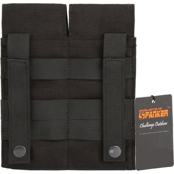EXCELLENT ELITE SPANKER Tactical Molle Single/Double/Triple Mag Pouch for M4 M14 M16 AR15 AR10 G36 Magazine Holds 2 Mags(Grey) 3