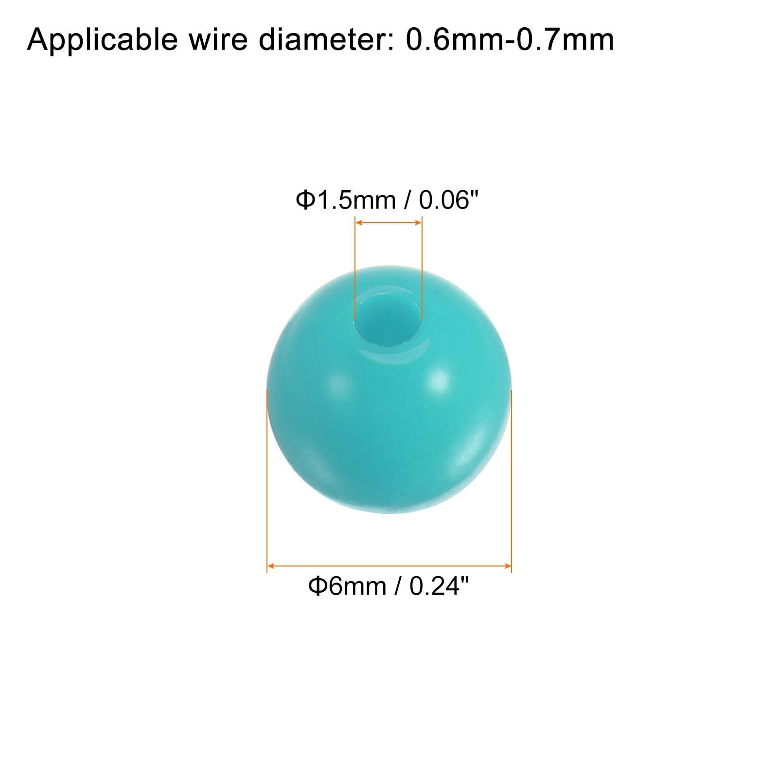 sourcing map 4200pcs Acrylic Round Beads 6mm Loose Bubble Craft Bead Assorted Candy Color for DIY Bracelet Earring Necklace Jewelry Making, Blue Green 1