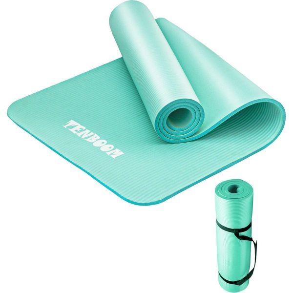 Tenboom Yoga Mat, Thick 10mm Exercise Mat For Home Gym Mat for Man or Woman, Eco Friendly, Non-Slip Thick Yoga Mat with Carry Strap for Yoga, Pilates and Gymnastics