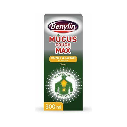 BENYLIN Mucus Cough Max - Honey & Lemon Flavour - Helps Reduce Cough Intensity From Day 1 - Cough Medicine For Adults - 100 mg/5 ml Syrup - 300ml 0