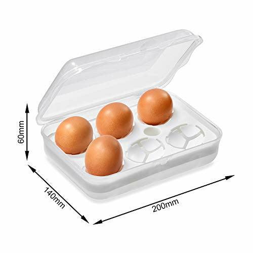 Rotho, Fun, Transport box for 6 eggs, Plastic (PP) BPA-free, transparent, 20,0 x 14,0 x 6,0 cm 3