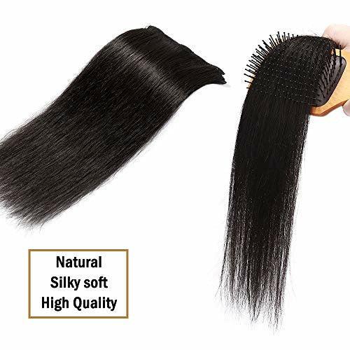 Rich Choices Clip in Extensions Human Hair 100% Real Hair Extensions Soft and Natural Easy to Wear (24"-80g, 1B Natural Black Hair Extensions) 1