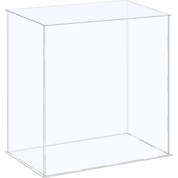 sourcing map Acrylic Display Case Plastic Box Cube Storage Box Clear Assemble Showcase 36x21x36cm for Collectibles 0