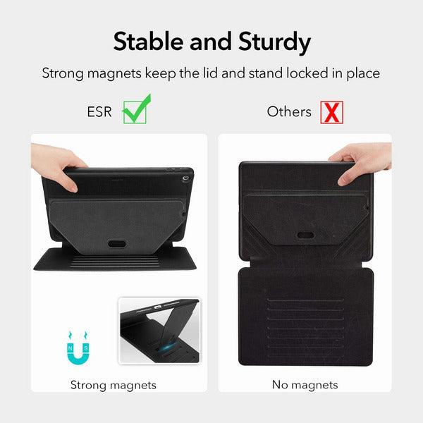ESR Case for iPad 8th Generation (2020)/iPad 7th Generation (2019),Stand Case for iPad 10.2 [Rugged Protection] [Pencil Holder] [Magnetic Mounting] Sentry Series - Black 3