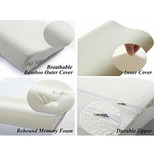 Ecosafeter Contour Memory Foam Pillow- Cervical Orthopedic Deep Sleep Neck Pillow, Prime Soft Supportive Washable Hypoallergenic Pillow Not Standard Size Pillow 4