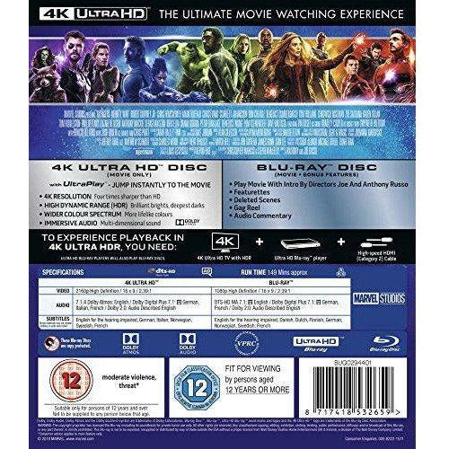 Marvel Studios Avengers: Infinity War [Blu-ray] [2018] [Region Free] 3
