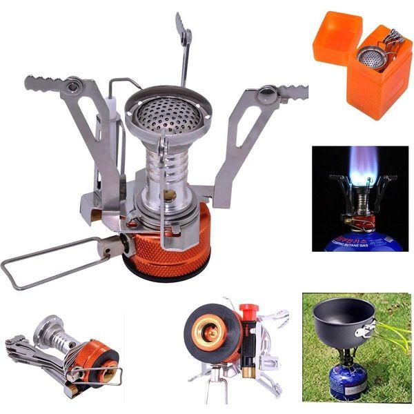Queta Camping Cookware Set, Camping Pot with Stove Picnic Hiking Utensil Gear Picnic Cookware Cooking Tool Set 3