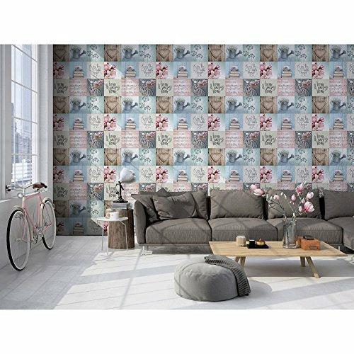 UGEPA 102564 Textured Wallpaper, Colourful, Full Roll 1
