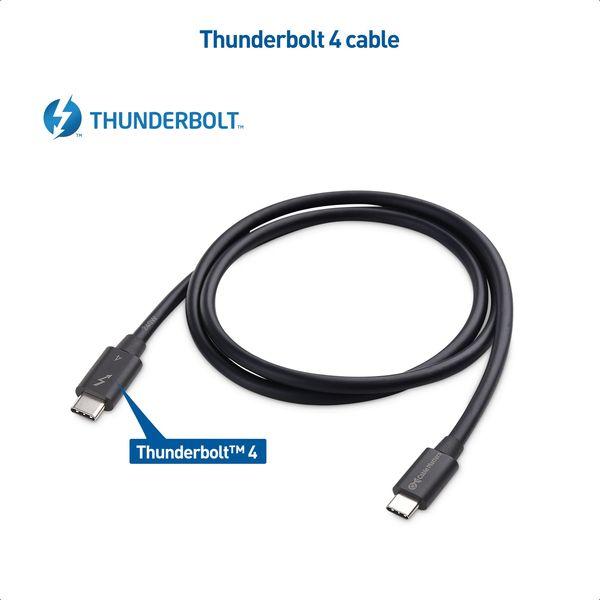 Cable Matters [Intel Certified] 40Gbps Thunderbolt 4 Cable 1 m with 8K Video and 240W Charging - 1m - Backwards Compatible with USB4 Thunderbolt 3 Cable and USB C 1