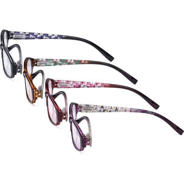 Eyekepper 4 Pack Print Women's Reading Glasses - Ladies Fashion Small Readers for Women Reading +2.75 2