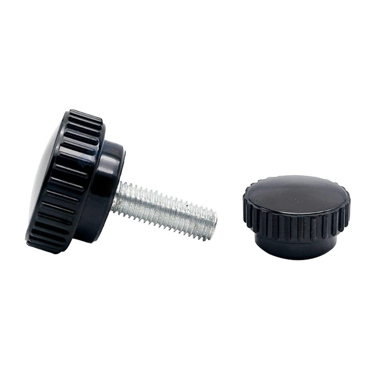 Star Knobs M4x15mm Round Head Screw Clamping Nuts Knob Grips Female Thread Bakelite Handle Black 1